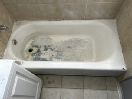 bathtub before reglazing