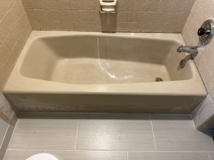 bathtub before reglazing