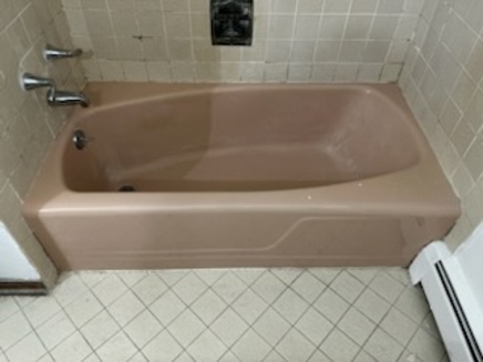 bathtub before reglazing